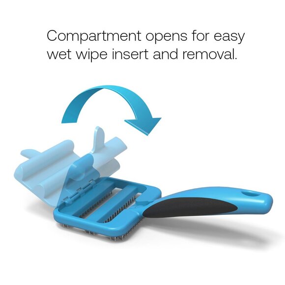 Tidy Coat Wet Wipe Dog Brush, Dog Grooming, Dog Accessories, - Picture 2 of 8